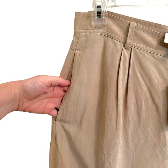 NWT &Other Stories LA Mars Pant High Rise Wide Leg Viscose/Linen Pant SPOT 44/L - Picture 2 of 6